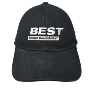 Best Crowd Management Strapback Hat Black One Size Embroidered Cobra
